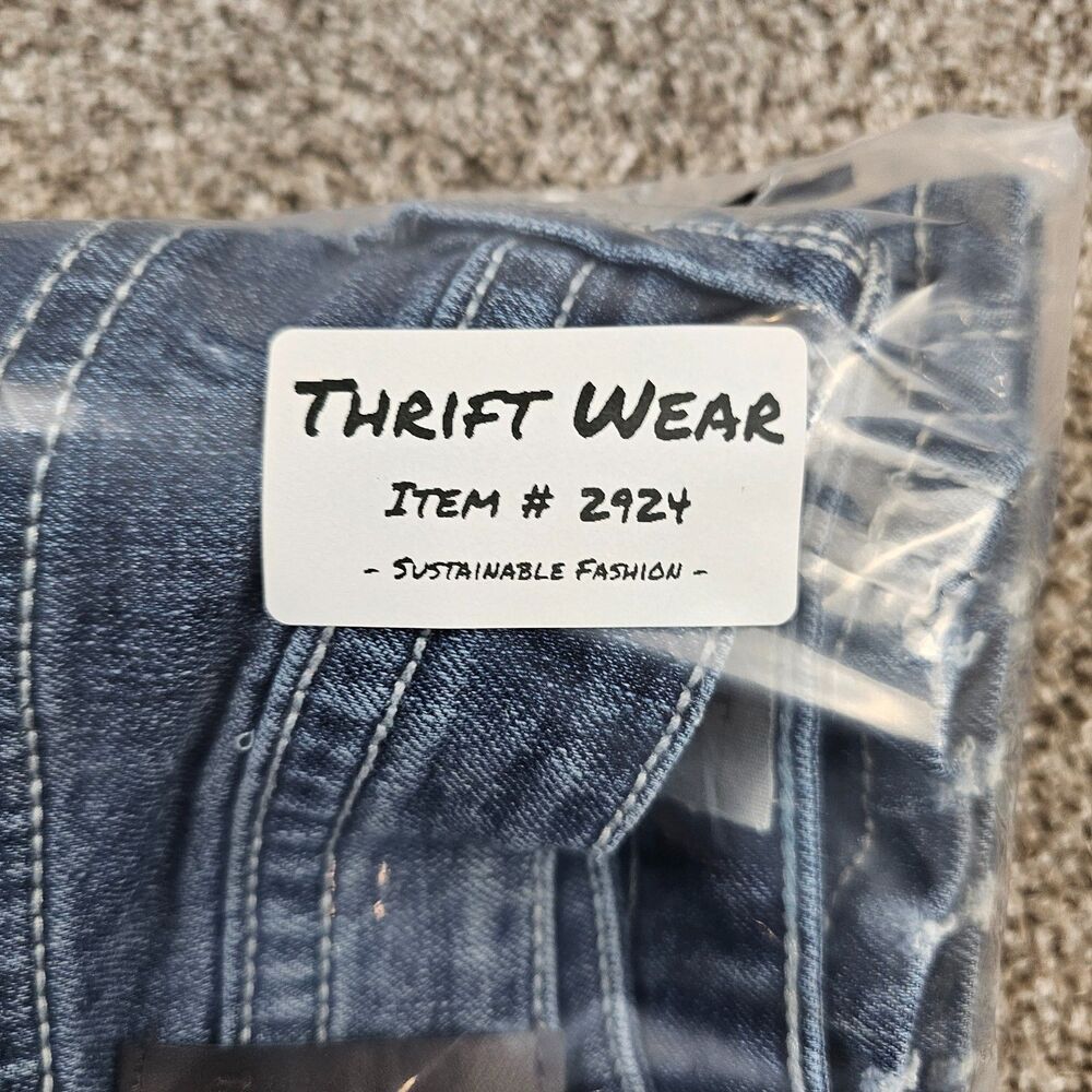 TK Axel Jeans Mens 37x31 Blue Slim Bootcut Cowboy Western Distressed Workwear - Picture 14 of 14